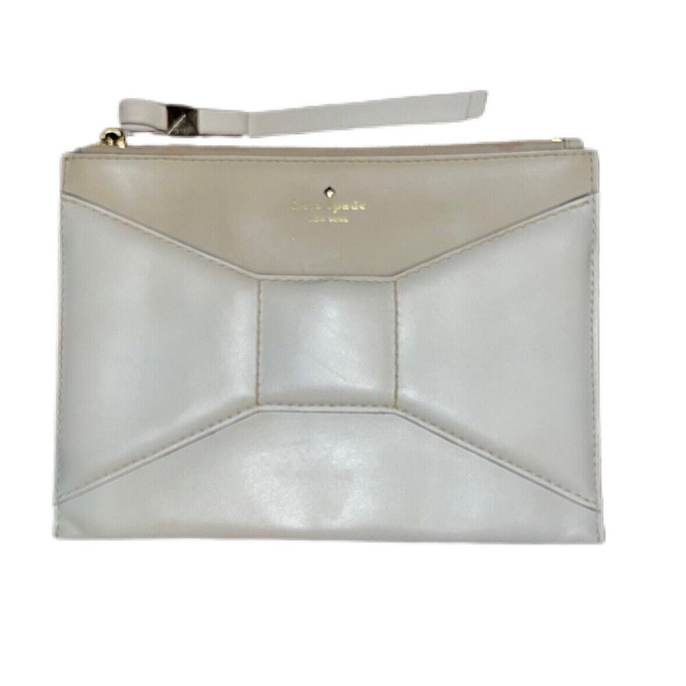 Kate Spade Two Tone Bow Clutch Purse Bag